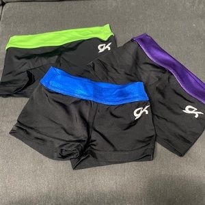 3 pairs GK Gymnastics Bar Shorts AXS